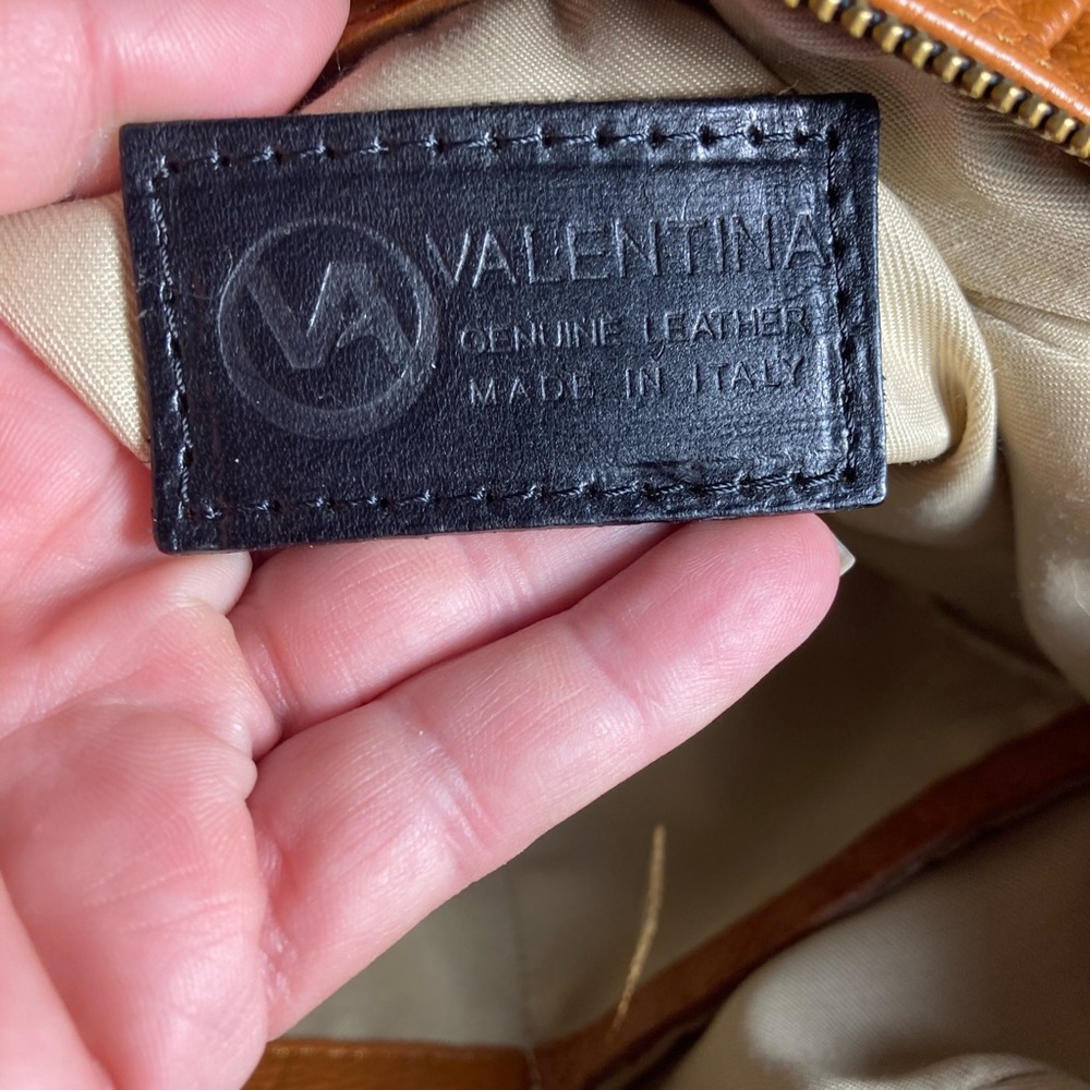 Valentina Italia peeble Leather backpack, Shoulder Bag - Picture 7 of 9